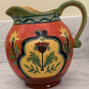 Large Talavera Pitcher for Lemonade or Margaritas! Excellent condition 96oz 3qt